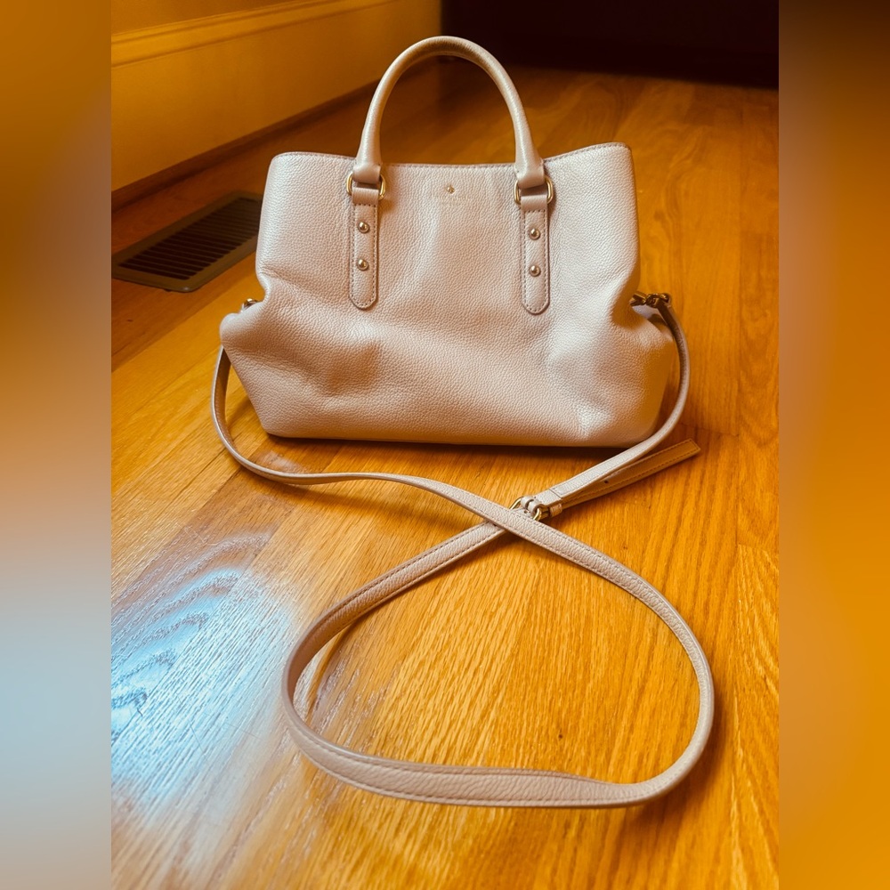 🎀KATE SPADE🎀 Larchmont Blush Pink Leather Crossbody Satchel Handbag Purse